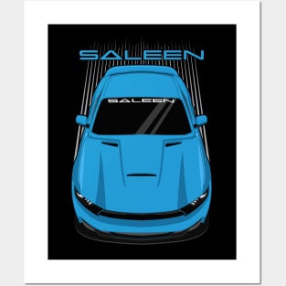 Ford Mustang Saleen S302 - 2015-2017 - Grabber Blue Posters and Art